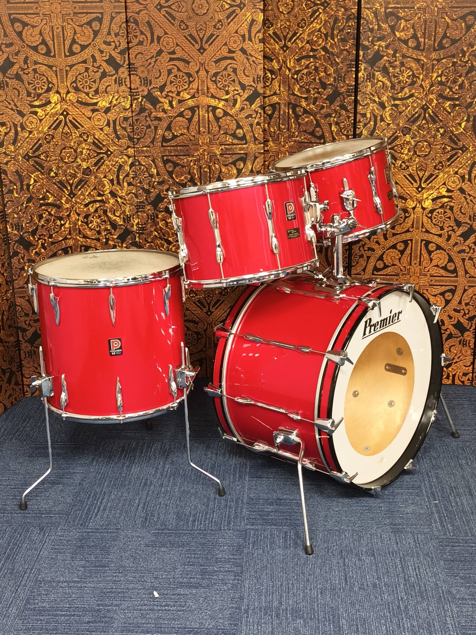 Premier Mid 70s Shell Pack in Polychromatic Red- 22″,16″, 14″& 13″
