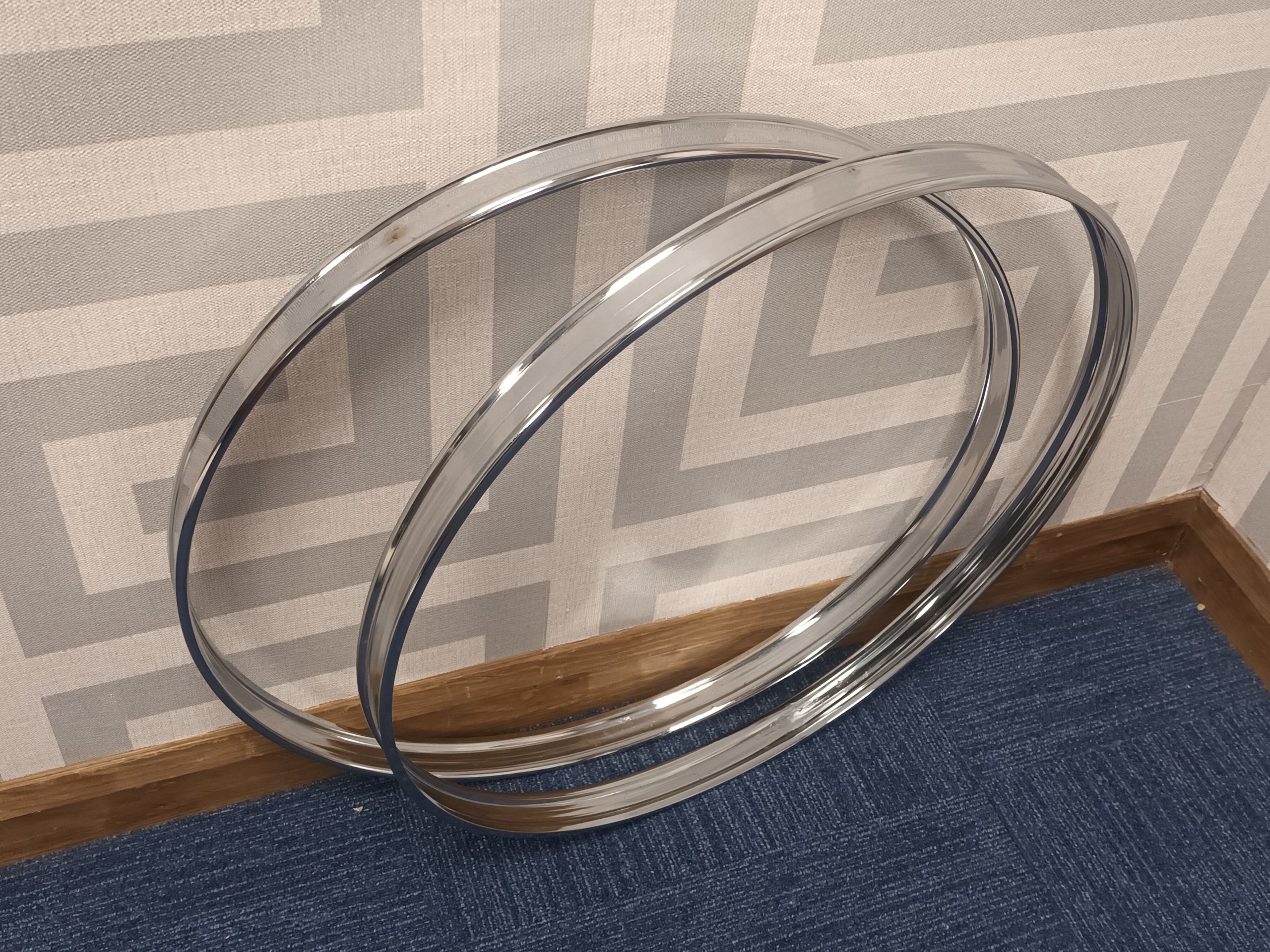 Pair of 24″ Metal Bass Drum Hoops
